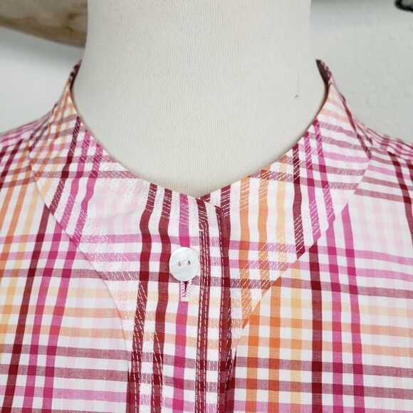 Orvis plaid button front tunic - Picture 2 of 6